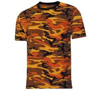 Camiseta MFH US Streetstyle Hombre Ejército Militar Táctico Deporte Orange Camo