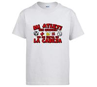 Camiseta Mi Atleti sin Cerveza no me entra en la Cabeza Frase para futboleros - Blanco, M