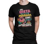 Camiseta Mi Dieta Empieza Manana, como Casi Todo Lo Importante para Regalar con Ironía