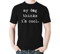 Camiseta Mi Perro Piensa Que Soy Genial Mangas Cortas Hombre Camiseta De Hombre Elegante Camisetas para Pesca Correr Entrenamiento 2XL