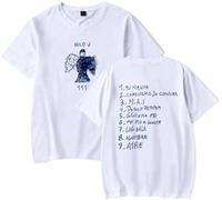 Camiseta Milo J Merch Milo J 111 Album para mujer y hombre con cuello redondo de manga corta estilo retro, blanco, M
