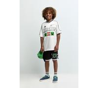 Camiseta Minecraft bandas laterales BLANCO 4-5 años