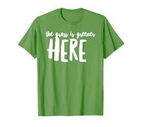 Camiseta Minimalista The Grass Is Greener Here Positive Optimism Camiseta
