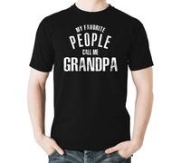 Camiseta Mis Personas Favoritas Me Llaman Abuelo Manga Corta Hombre T-Shirt Elegante Mangas Cortas para Entrenamiento Correr Deportiva L