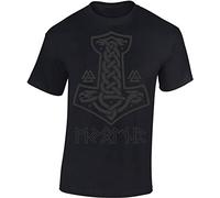 Camiseta: Mjolnir - Martillo del Thor - Vikingo T-Shirt Hombre-s y Mujer-es - Noruega Norway - Odin Norseman Valhalla Hammer - Mjölnir - Pagan - Metal - Regalo - Viking-s - Vikinga (5XL)