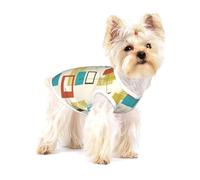 Camiseta moderna de mediados de siglo para perros y gatos, de algodón, sin mangas, adecuada para mascotas pequeñas