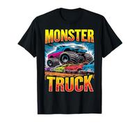 Camiseta Monster Truck Crushing Cars para los amantes de los camiones monstruos Camiseta