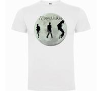 Camiseta Moonwalker (FR/ES, Letras, M, Regular, Regular, Blanco)