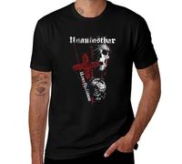Camiseta motivacional alemana, camiseta intocable imparable para hombres y mujeres, camiseta gótica vanguardista, ropa de entrenamiento de gimnasio de metal rock, Estilo:, XL