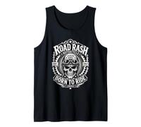 Camiseta Motociclista Road Rash Born to Ride Calavera Camiseta sin Mangas