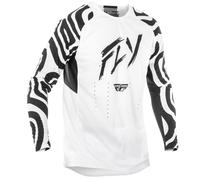 Camiseta motocross FLY Racing Evolution blanco-negro 2XL