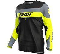 Camiseta motocross infantil Shot Draw League amarillo fluo 10/11