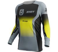 Camiseta motocross Shot Aerolite HVA negro-gris L