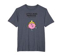 Camiseta Mr. Men Little Miss Princess Camiseta, Hombre Tallas Grandes, Azul Jaspeado, 6X Alto