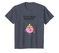 Camiseta Mr. Men Little Miss Princess Camiseta, Niños, Azul Jaspeado, 10 años