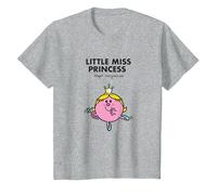 Camiseta Mr. Men Little Miss Princess Camiseta, Niños, Gris Jaspeado, 12 años