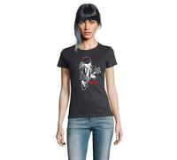Camiseta Mujer AC/DC Angus John Rock and Roll (L, Gris Plomo)