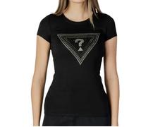 Camiseta Mujer Algodón Manga Corta GUESS W5GI43KA0Q1 JBLK Negra