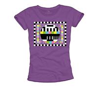 Camiseta Mujer con la Imagen de Prueba - Funny Basica Manga Corta Theory - Morado S