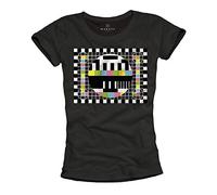Camiseta Mujer con la Imagen de Prueba- Funny Basica Manga Corta Theory - Negra S