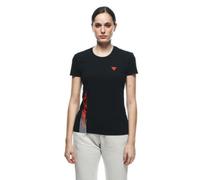 Camiseta Mujer Dainese DAINESE T-SHIRT LOGO LADY De Algodón Negro Rojo