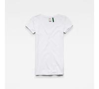G-STAR Para Mujer Camiseta Base V-Neck Cap, Blanco (White D07211-3310-110), XXS