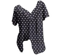 Camiseta Mujer Manga Corta Camisa Verano Estampado de Lunares Moda Cuello en V Suelto Túnica Tops Casual Elegante Fiesta T-Shirt Original Cómodo Basic Blusa tee Camisetas Talla Grande 2025
