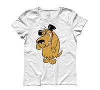 Camiseta Mujer Patán 3 - The Autos Locos Y Dick Dastardly - Línea Clásico - 100% Algodón 185 Gr/Mq (XL, Blanco)