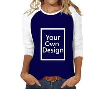 Camiseta Mujer Personalizada Camisa Personalizar Delante y Detras - Regalos Personalizados Tus Fotos y Textos A Todo Manga Corta Tops Navidad Fiesta Uniformes Sociedades