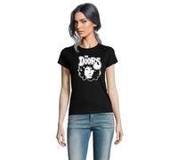 Camiseta Mujer The Doors Jim Morrison Pop Rock música Grupos (FR/ES, Letras, L, Regular, Regular, Negro)