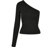 Urban Classics Ladies Asymmetric Longsleeve Mujer Top Negro L 95% algodón, 5% elastán Estrechos