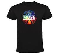 Camiseta Muse The Resistance Logo Negra Hombre 100% Algodón Tallas S M L XL XXL Mangas Cortas T-Shirt (FR/ES, Letras, M, Regular, Regular, Negro)