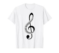 Camiseta Music Note Clef Bass Treble Clef Shirt Music para Hombre y Mujer Camiseta