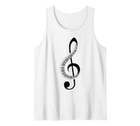 Camiseta Music Note Clef Bass Treble Clef Shirt Music para Hombre y Mujer Camiseta sin Mangas
