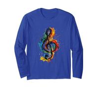 Camiseta Musical Musical Regalos Musicales y música Guitarra Manga Larga, Unisex para Adultos, Azul Real, M