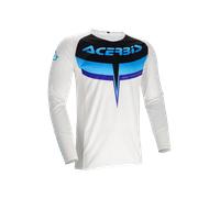 Camiseta MX Acerbis Track 2.0 Blanco/AzulXL Blanco,Azul