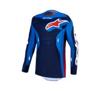 Camiseta MX Alpinestars Racer Hunt Strong Blue/Deep Blue/Fire RedS Strong Blue,Deep Blue,Fire Red
