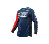 Camiseta MX Fasthouse Grindhouse Hudson Azul/RojoL Azul,Rojo