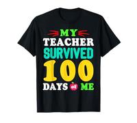 Camiseta My Teacher Survived 100 Days of Me 100 School Days Camiseta