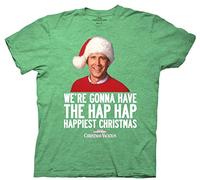 Camiseta Nacional Lampoon Griswold Family Christmas Vacation Hap Happiest, Verde (Heather Green), XX-Large