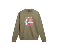 Camiseta Napapijri Guiro Cuello Redondo Hombre Algodón Verde Militar