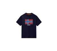 Napapijri Hombre Camiseta Tiki con Bandera, Blue Marine, XXL