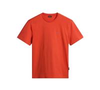 Camiseta Napapijri Salis Sum Camiseta Hombre Mezcla De Algodón Rojo Óxido