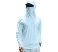 Camiseta Natacion Hombre, Verano Transpirable Tecnica Manga Larga Ropa Running Surf Protector Solar Montaña Sun Hoodie Outdoor Camiseta UPF 50 Hombre, Agua Ciclismo Ropa Protección Solar, M