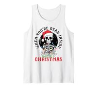 Camiseta navideña de Dead Inside, Divertida Forma de Esqueleto navideño Camiseta sin Mangas