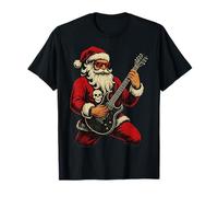 Camiseta navideña de Papá Noel con el Guitarrista Have A Rock & Roll Camiseta