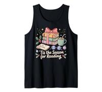 Camiseta navideña para Amantes de los Libros de Navidad T'is The Season for Reading Camiseta sin Mangas