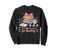 Camiseta navideña para Amantes de los Libros de Navidad T'is The Season for Reading Sudadera