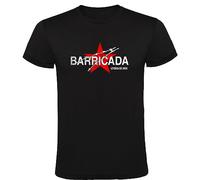Camiseta Negra Barricada Leyenda del Rock Logotipo Hombre 100% Algodón Tallas S M L XL XXL (XL)