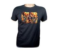 Camiseta Negra boku no Hero Katsuki bakugo Fuego Furia Moda Verano Tshirt.